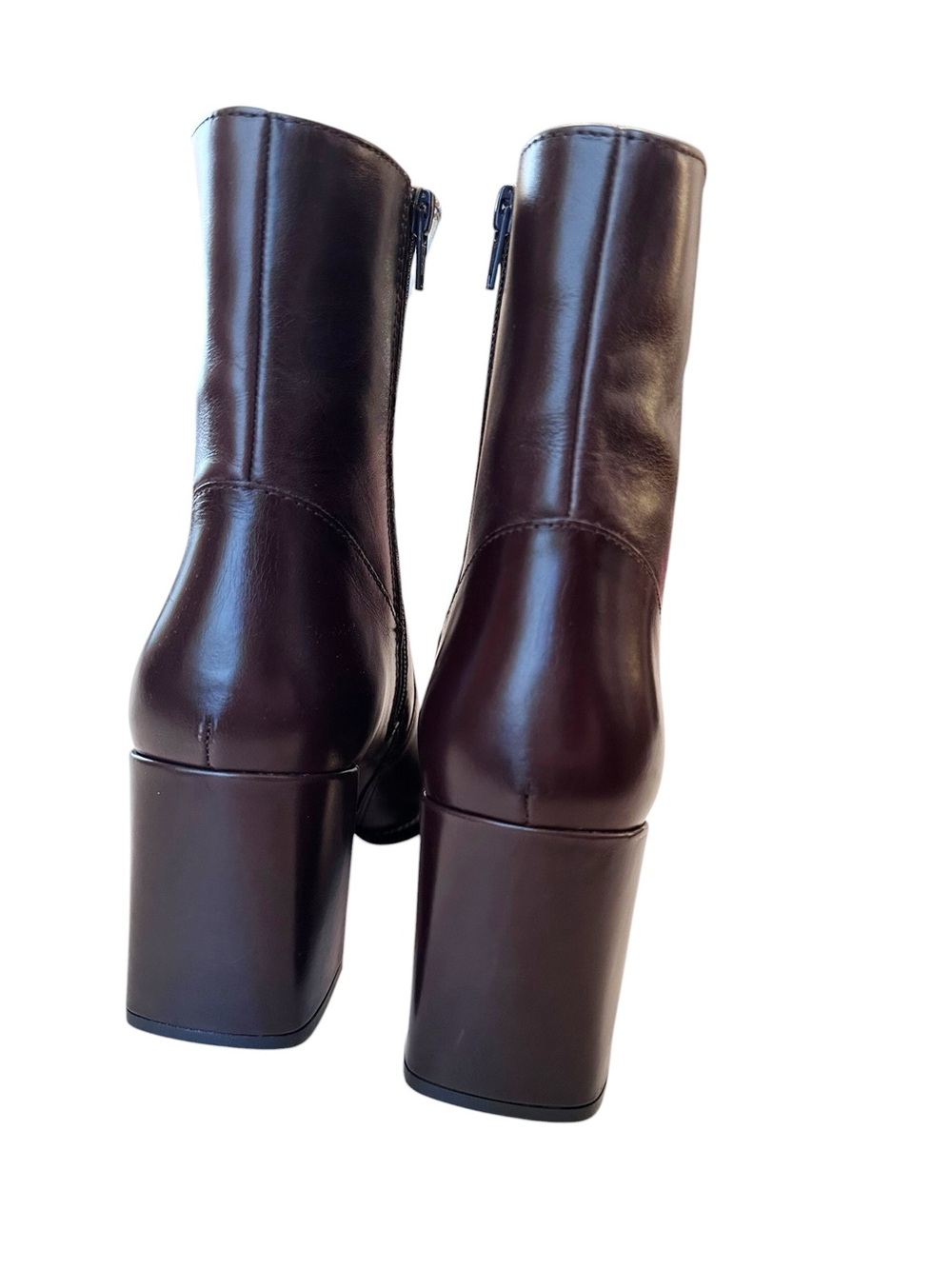 Tahari Chocolate Brown Leather Joni Boots - Picture 7 of 11